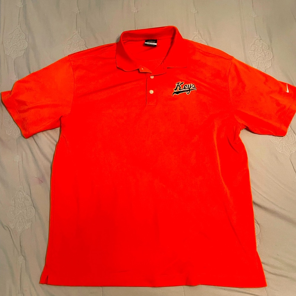 Frederick Keys Minor League Baseball Nike Golf Dri Fit Polo Shirt Size L
